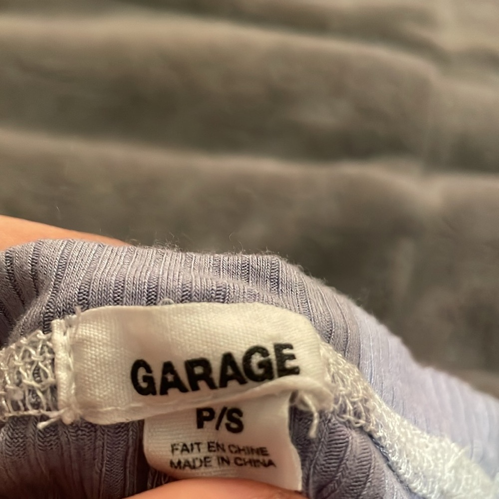 Garage Light Purple Ribbed Crop Top - Picture 3 of 3